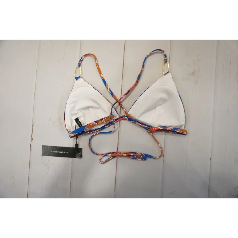 BCBGMAXAZRIA Standard Adjustable Triangle Bikini Swimsuit Top - Size 8, NWT - Picture 5 of 8